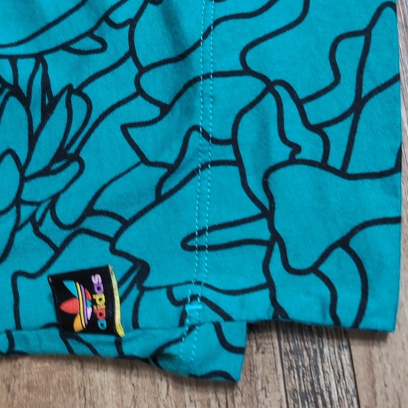 Adidas Pharrell Williams Dear Baes Oversized Shirt Size XL In Dark Teal Green - Picture 4 of 9